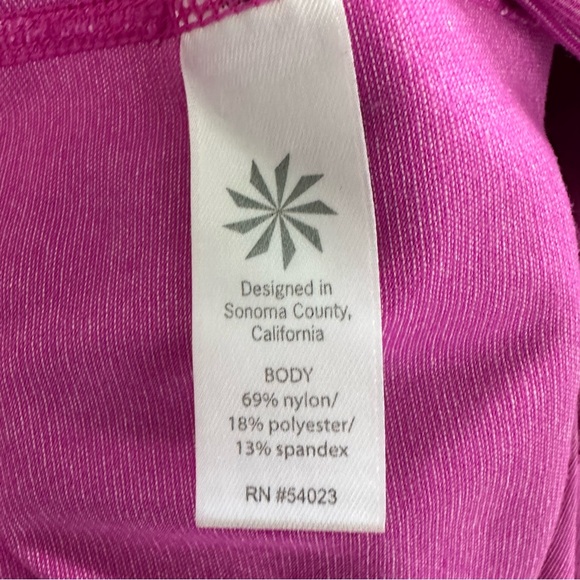 Athleta Women’s Striped Pink Chaturanga To Town Athletic Leggings Size XS - Picture 5 of 7